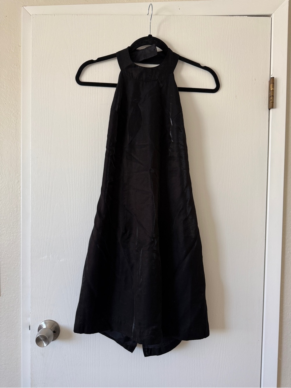 Cynthia Rowley Vintage Shimmer Black Backless Halter Dress